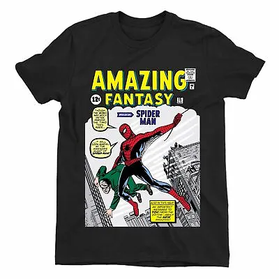 £14.99 • Buy Spiderman Amazing Fantasy Comic Book Men's Black T-Shirt