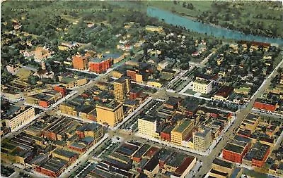 Macon Georgia~Business District~Aeroplane View~1940s Postcard • $5