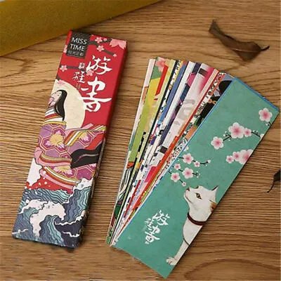 30pcs/lot Vintage Cute Paper Bookmark Japanese Style Book Marks For Kid Supplie • £6.41