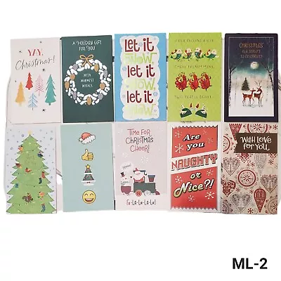 Money Gift Card Holder Christmas Cards With Envelopes - Lot Of 10 • $10