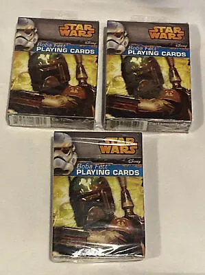 Star Wars Playing Cards Boba Fett Artwork Concept Drawings & Movie Images 3-Pks • $9.98