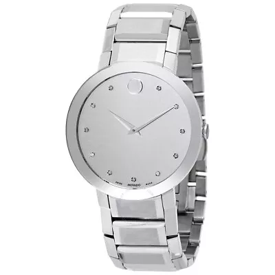 Movado 0607587 Men's Sapphire Mirror Silver-Tone Dial Swiss Quartz Watch • $899