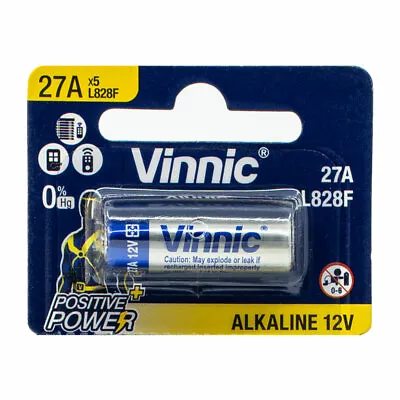 1 X Vinnic 27A Batteries L828F Alkaline Cells 12V High Voltage MN27 E27A Alarms • $12.06