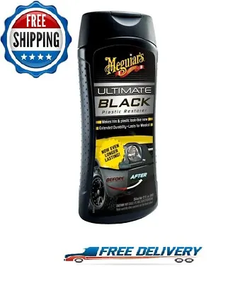 Meguiar’s Ultimate Black Plastic Restorer White Liquid Restores Car Shine 12Oz • $11.50