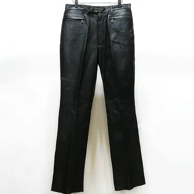 Jean Paul Gaultier Homme Sheepskin Leather Pants Slim Fit Bootcut Mens 28/29inch • $138