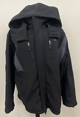 Snozu Performance Men's Large Full Zip Black Lined Fleece Jacket 3 Zip Pockets • $40