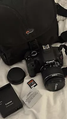 Canon EOS T2i Rebel SLR Camera With Bag And SD Card • £200