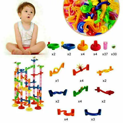 105 Pcs Marble Run Race Set Railway Building Blocks Construction Track Toys UE • $26.89