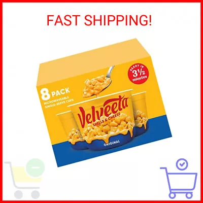 Velveeta Shells & Cheese Original Microwavable Macaroni And Cheese Cups (8 Ct Pa • $11.59