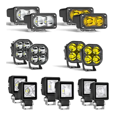 2 3 Inch Yellow LED Work Light Cube Pods Spot Flood Driving Fog Lamp Offroad ATV • $36.98