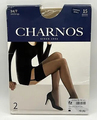 2 Pairs Charnos Stockings Size Small 15D Colour Champagne New & Sealed • £8