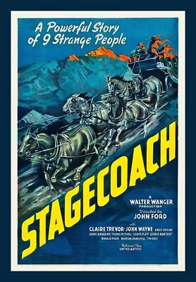 Stagecoach - Movie Poster Art - BIG MAGNET 3.5 X 5 In • $5.98