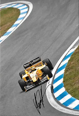 Damon Hill SIGNED 12x8  Jordan Mugen Honda 199    Spanish GP Barcelona  1999 • £34.99