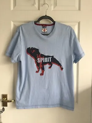 £4 • Buy Next  Bulldog ‘spirit’ Dog T-shirt - Mens/ Unisex - St Georges - Blue - Size M