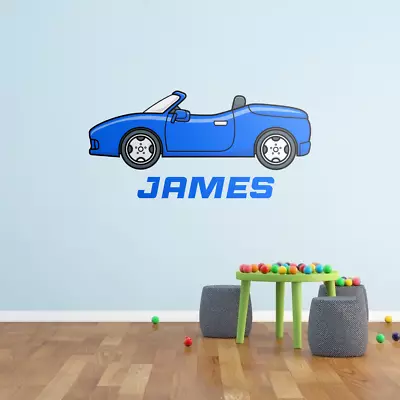 Personalised Vinyl Sports Car Wall Decal Sticker • £3.95