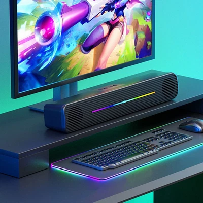 £15.99 • Buy Stereo Bass Wired Computer RGB Speakers USB Subwoofer For TV PC Laptop Desktop