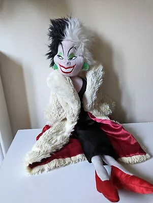 Disney Store Cruella De Ville Dolll Plush Toy 21” Rare 101 Dalmatians  • £27.99