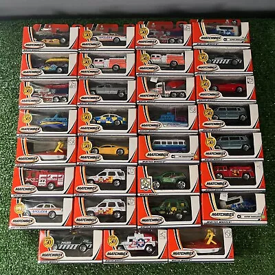 2002 Matchbox 50th Anniversary Lot Of 31 Cars RARE SHORT CARD VARIATION Police • $75