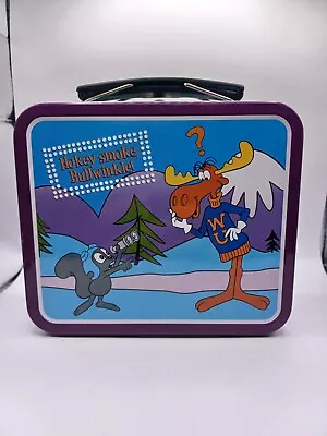 Mini Tin Lunch Box Adventures Of Rocky And Bullwinkel Tin Lunch Box 1997 • $20