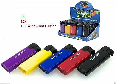 £4.46 • Buy 5 X Torjet Windproof Jet Lighter Blowtorch Electronic Gas Jet Flame Refillable