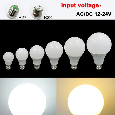 10x E27/B22 3W 5W 7W 9W 12W 15W LED Light Lamp 12-24V Globe Lights Bulb #T • $45.99