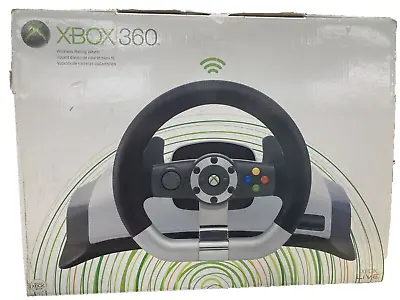 Xbox 360 Wireless Racing Steering Wheel W/Force Feedback Pedals/Power Cords/Box! • $189.99