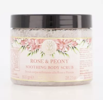 ERBARIO TOSCANO ROSE  & PEONY Smoothing Salt  Body Scrub 800g New Lose Label • £13.95