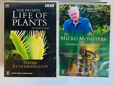 The Private Life Of Plants + Micro Monsters (Region 4 DVD David Attenborough) • £11.77