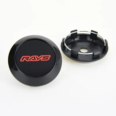 4 Pcs 70 Mm For Rays Volk Black Red Logo Alloy Wheel Center Caps Rim Hub Caps • $27.99