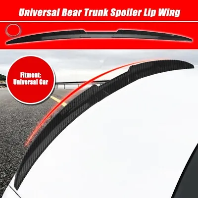 Carbon Fiber Adjustable PU Rear Trunk Spoiler Lip Roof Tail Wing For Car Sedan • $35.95