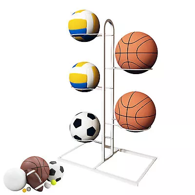 Football Basketball Storage Rack Ball Sport Equipment Organizer Display Stand • $41.21