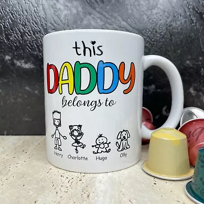Fathers Day Mug Personalised Fathers Day Gift - Custom Mug For Dad Grandad Poppy • $25