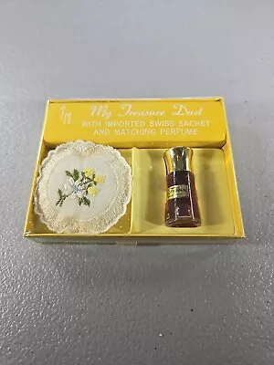 Vintage MY TREASURE DUET PERFUME & Imported Swiss Pillow Sachet Mini Set In Box • $14.90