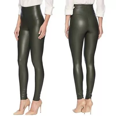 Commando Perfect Control Faux Leather Leggings Pine Green Pants Women’s Size XL • $65