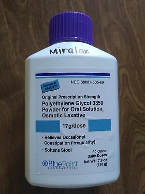 Blue Point Polyethylene Glycol 3350 Powder - 17.9oz Compare To Miralax • $17.99