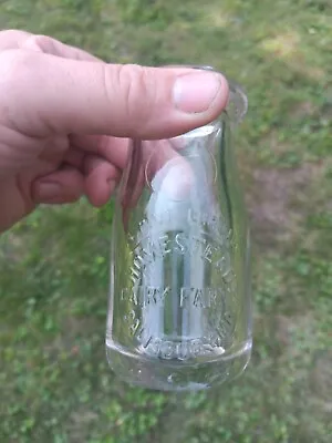 Homestead Dairy Farm 1/4 Pint MD Milk Bottle Salisbury Maryland Bottle • $19.99