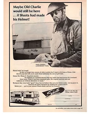 Shasta Travel Trailers Campers RVs 1976 Vintage Print Ad Original Man Cave Decor • $7.49
