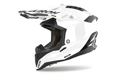 Airoh Helmet 2024 Aviator 3 Color White Gloss HPC CarbonMX Motocross Enduro Quad • $484.84