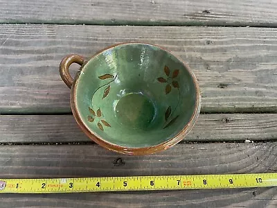 Sgraffito Decorated Redware Pottery Bowl Found In Pennsylvania • $35