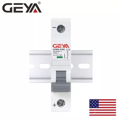 GEYA Solar DC Mini Circuit Breaker 1Pole MCB 6/10/16/25/32/40/50/63/80 /100/125A • $12.08