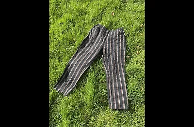 Saloos Pinstripe Black Trousers UK18 • £10