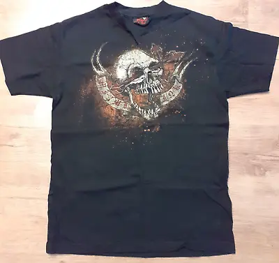 Miami Ink Impaled Screaming Skull Tattoo Art Mens Black Tshirt. 2006. Sz Medium • £15