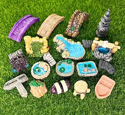 20 Pcs Mini Fairy Garden Accessories Kit Miniature Garden Figurinesminiature Pon • $14.23