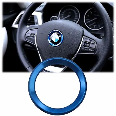 Blue Steering Wheel Logo Emblem Ring Cover For BMW 1 3 4 5 7 Series X1 X3 X5 X6 • $8.99