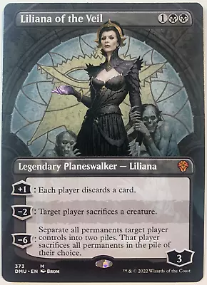 MTG Liliana Of The Veil Dominaria United (BORDERLESS) 373 NON-FOIL Mythic • $16.25