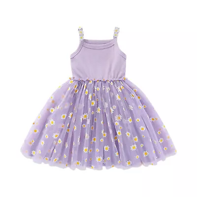 Newborn Baby Party Floral Princess Dress Girl Wedding Pageant Tulle Tutu Dress • £14.37