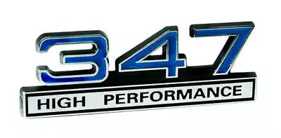 Ford Mustang Blue & Chrome 347 High Performance 3D Stick On Embossed Emblem • $12.13
