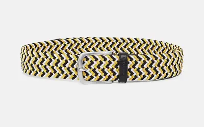 J Lindeberg Men's Bubba Elastic Belt GMAC07219 K099 Yellow 90 Cm/ 32-33  NWOT • $37.99