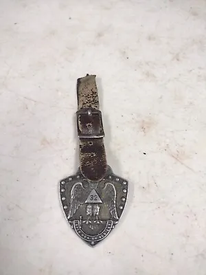 Vintage Masonic Scottish Rite 32nd Degree Mason Watch Fob Zerweck Jewelry Co • $49.95