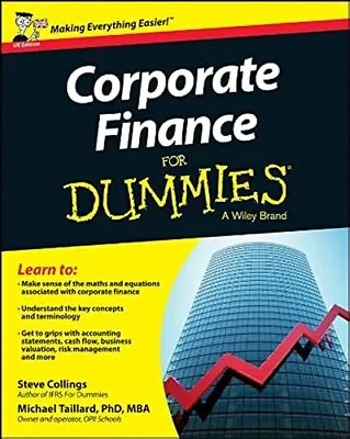 Corporate Finance For Dummies - UK Collings Steven • £10.99